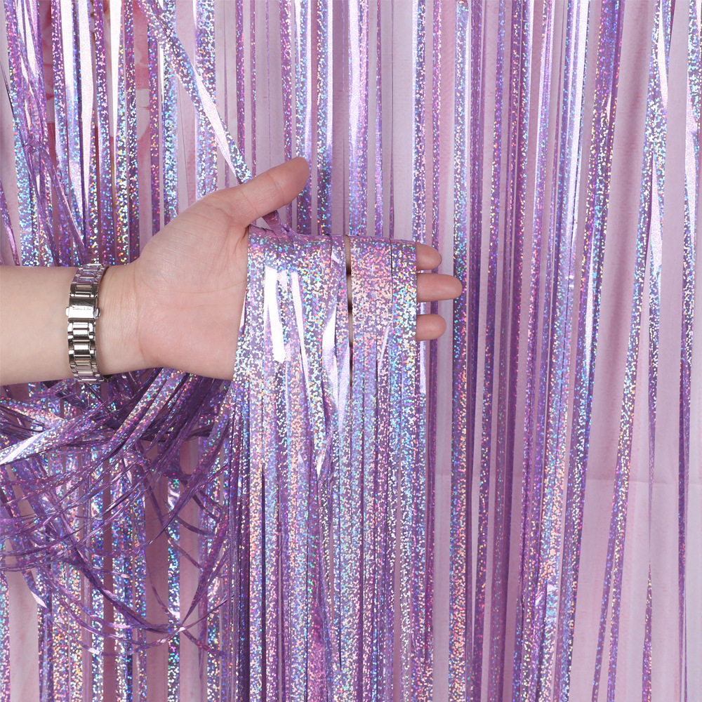 Party Event Supply Store - Laser rain curtain decoration Girl birthday