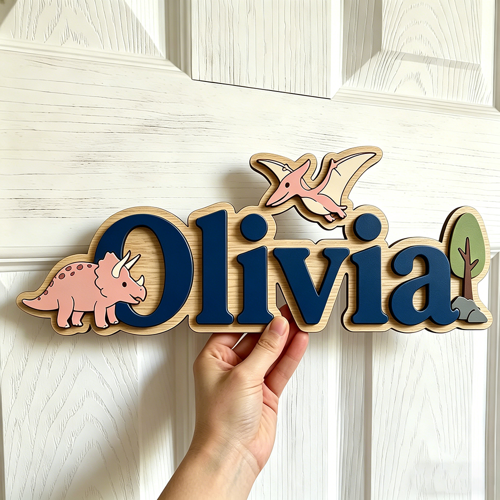 Eve Party - Personalized Dinosaur Name Sign for The
