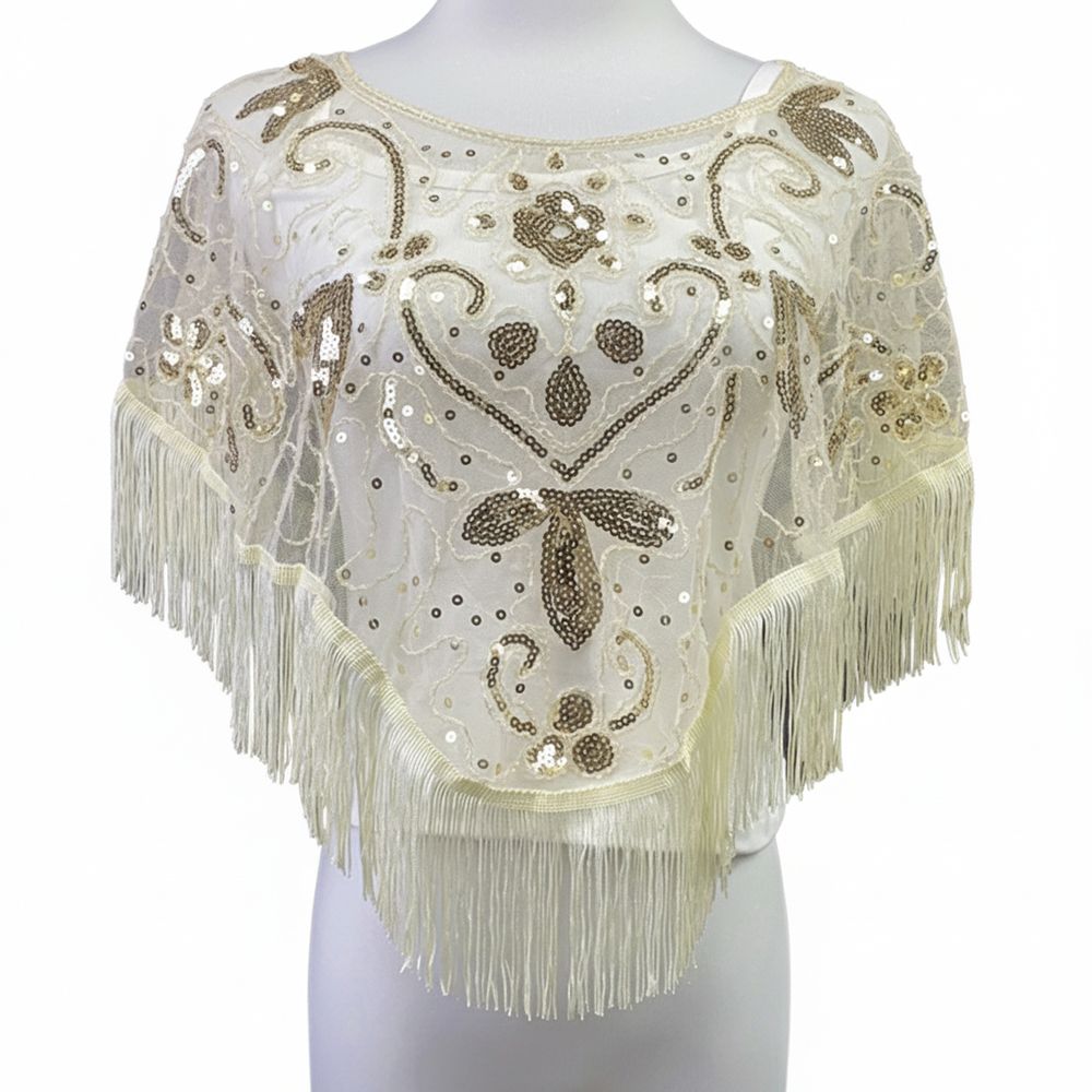 Glitter Tablecloth - Fashion Sequin Bead Women Tulle Shawl