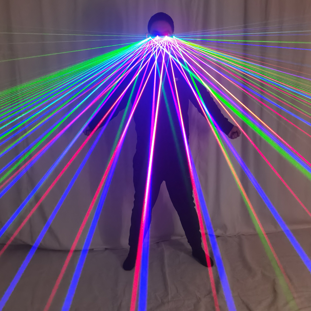 Event Party Dj - Rechargeable RGB Laser Glasses Programmable Running
