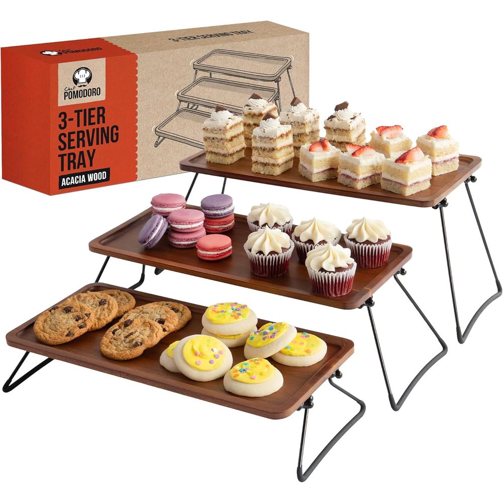 Cupcake Stand Tier - 3 Tiered Serving Trays & Platters