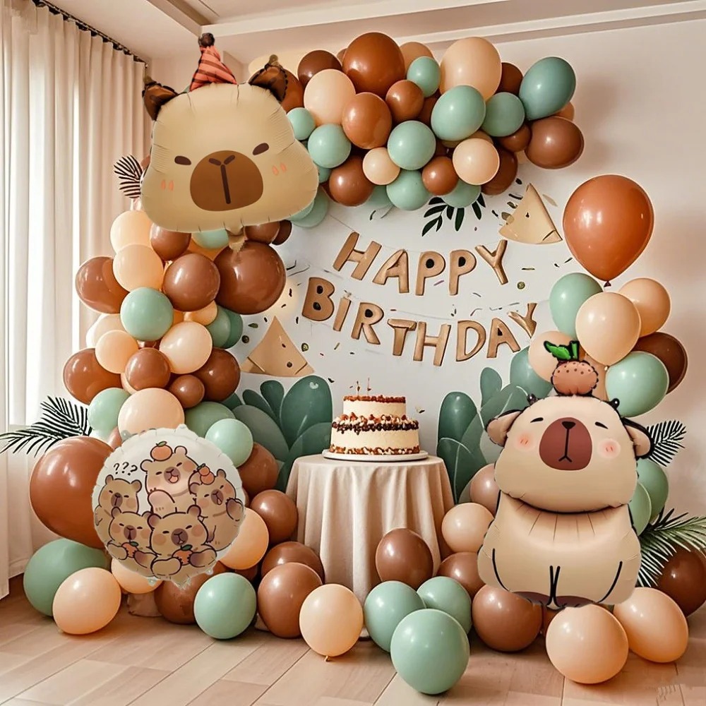 Balloon Arch Kit - 126pcs Cartoon Capybara Wreath Arch Balloon