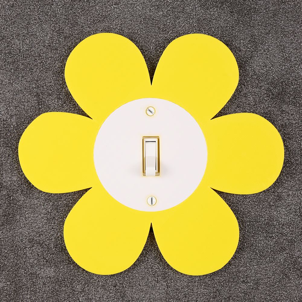 Flower Wall Panel - Cross-border Flower-shaped Switch Panel Frame, Bright