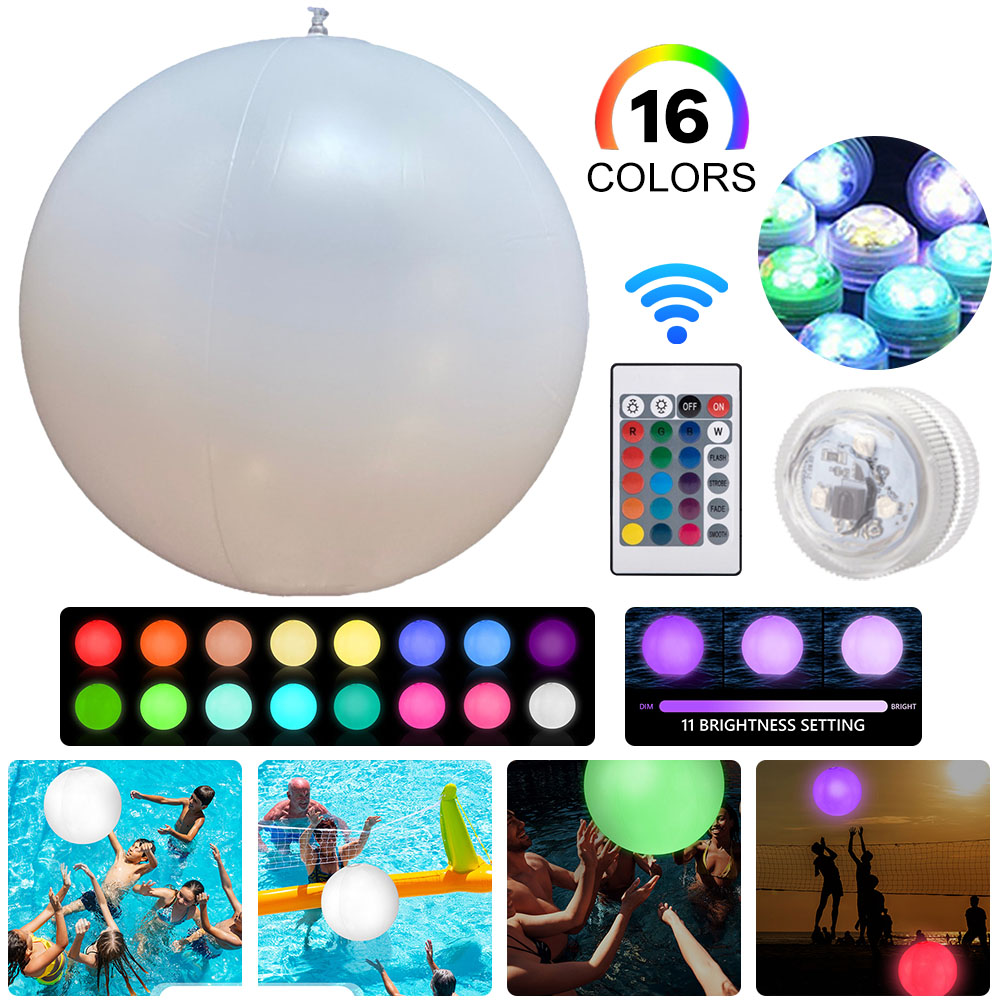 Led Balloon Light - 40/60CM Luminous Beach Ball Light 16