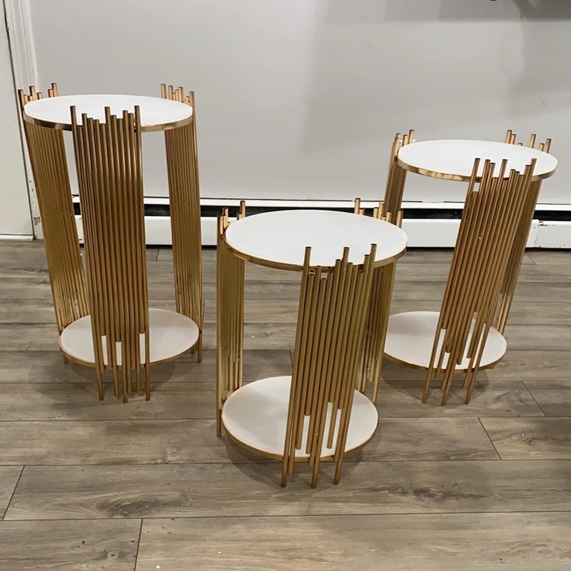decoration gold metal walkway  - Dessert Table Backdrop reseña y precio