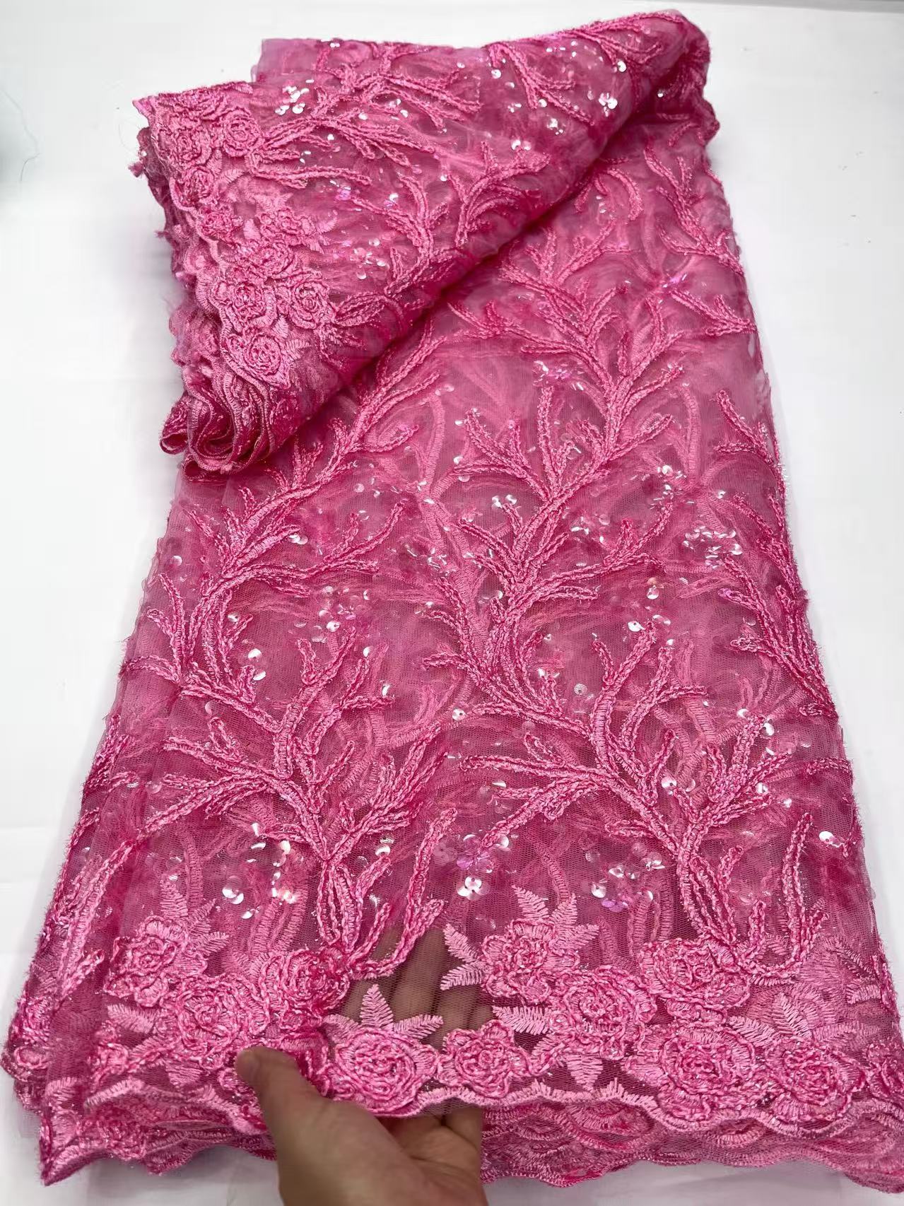 Luxury French Tulle Lace Fabri - Glitter Tablecloth reseña y precio