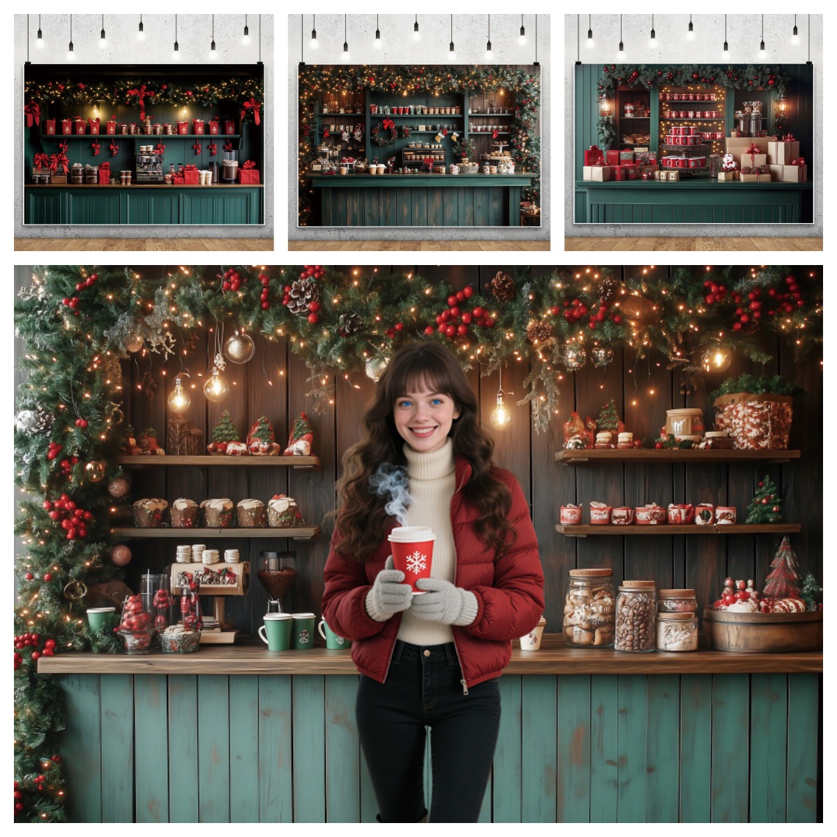 Christmas Photography Backdrop - Dessert Table Backdrop reseña y precio