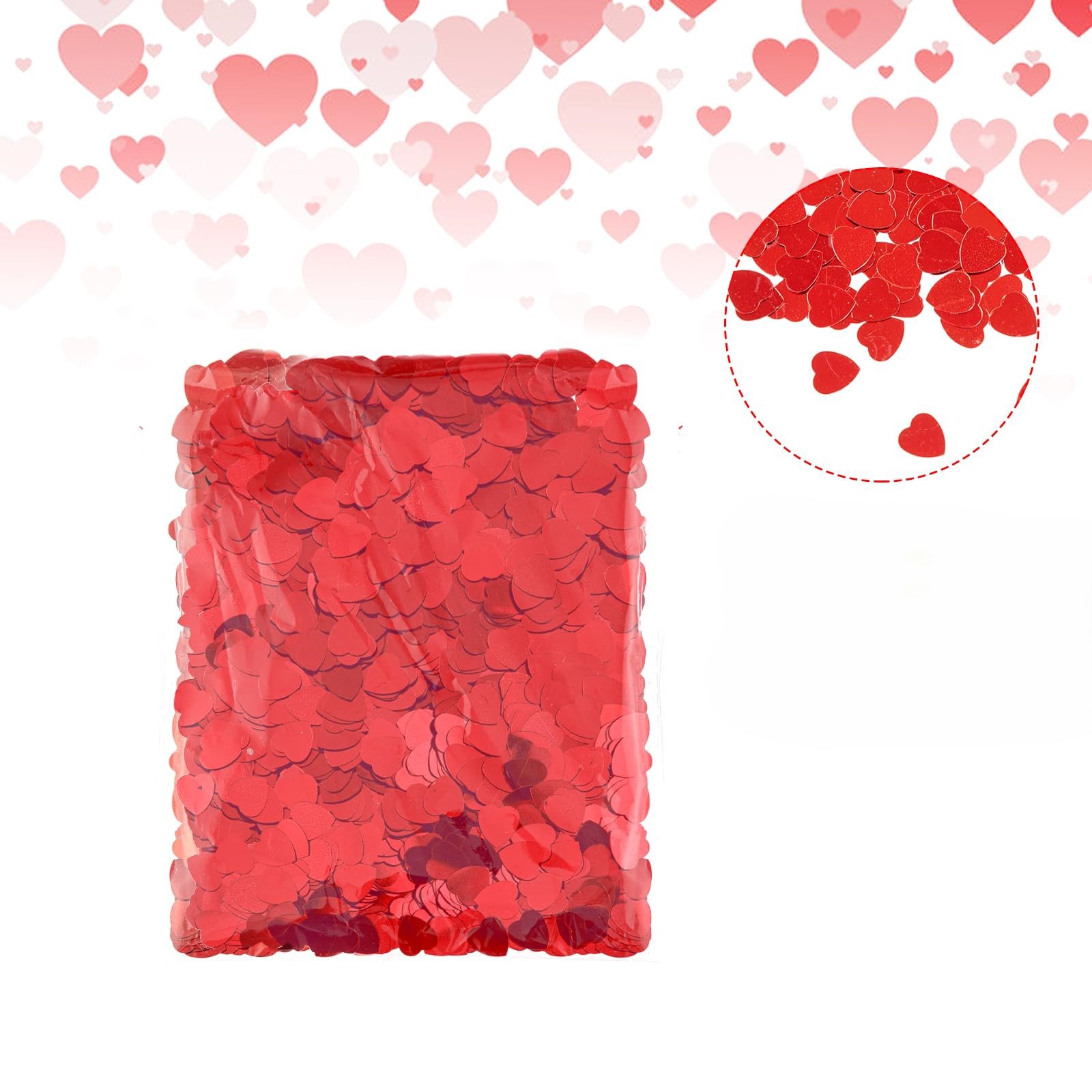 Red Love Heart Table Confetti  - Confetti Cannon Tube reseña y precio