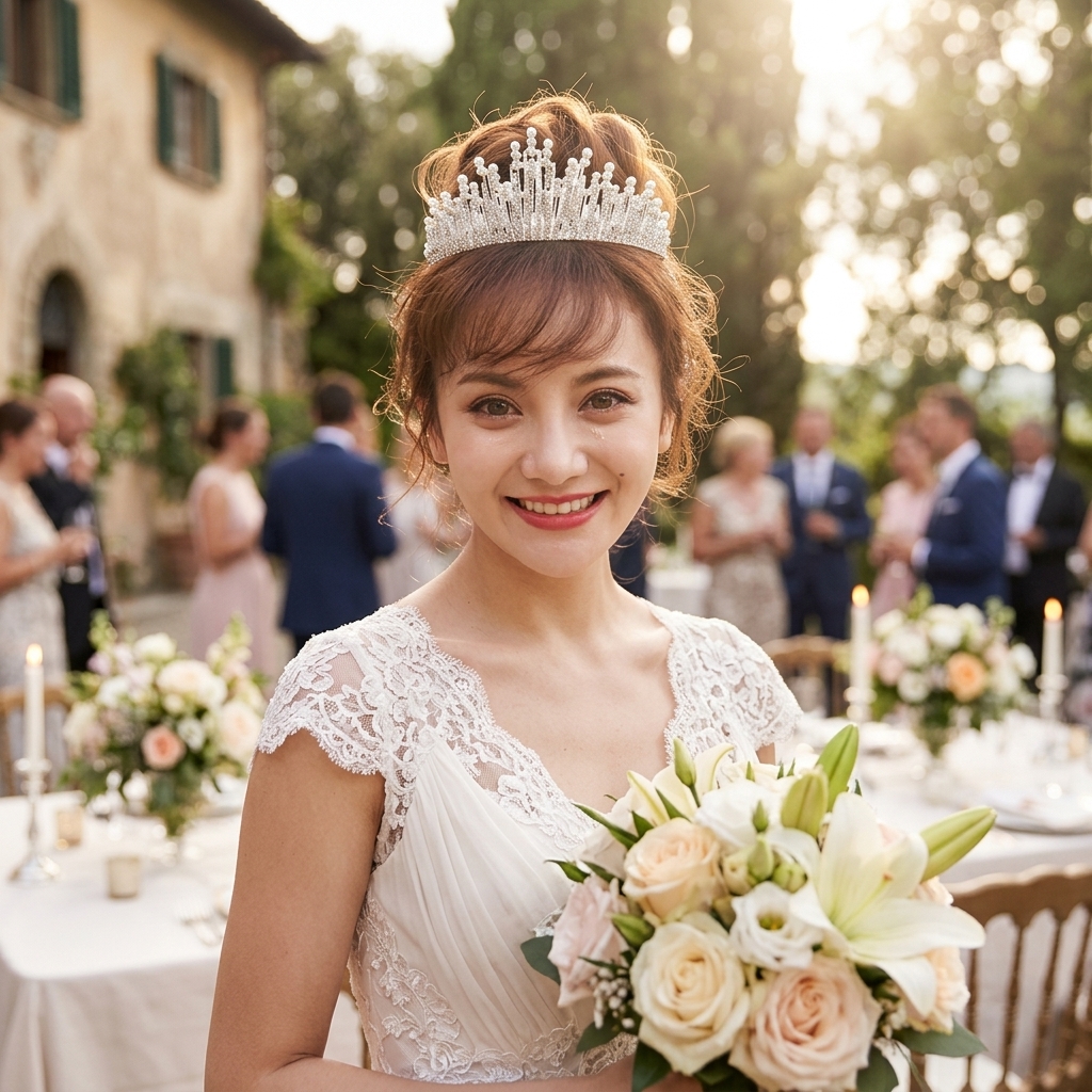 Bridal Pearl Crown Headpiece E - Event & Party Supply Photos reseña y precio