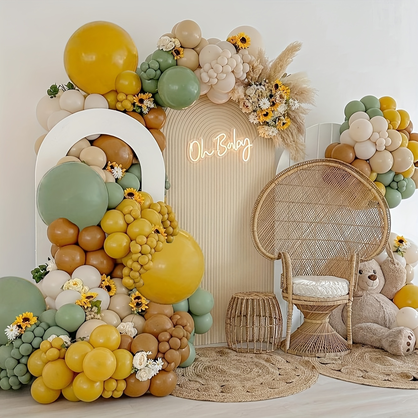 146pcs Sage Green Yellow Ballo - Balloon Arch Kit reseña y precio