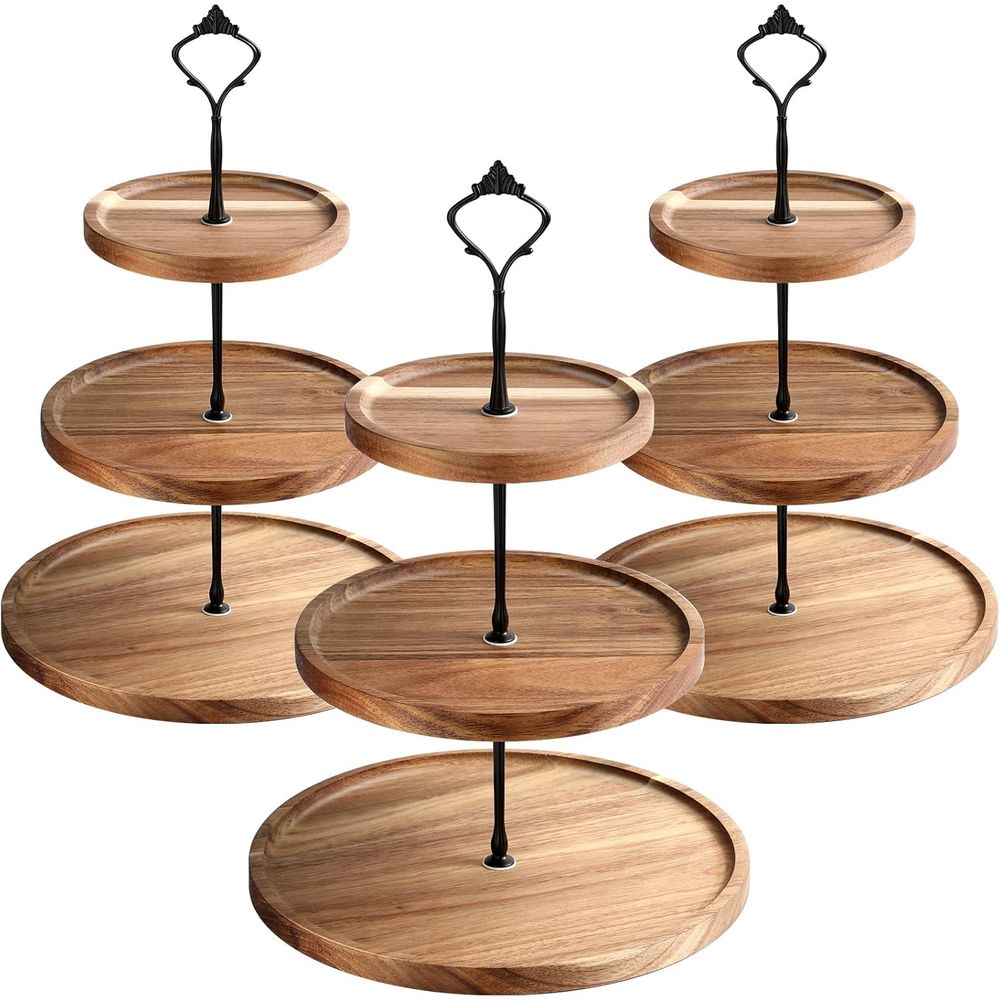 3 Set 3 Tier Wood Cupcake Stan - Cupcake Stand Tier reseña y precio