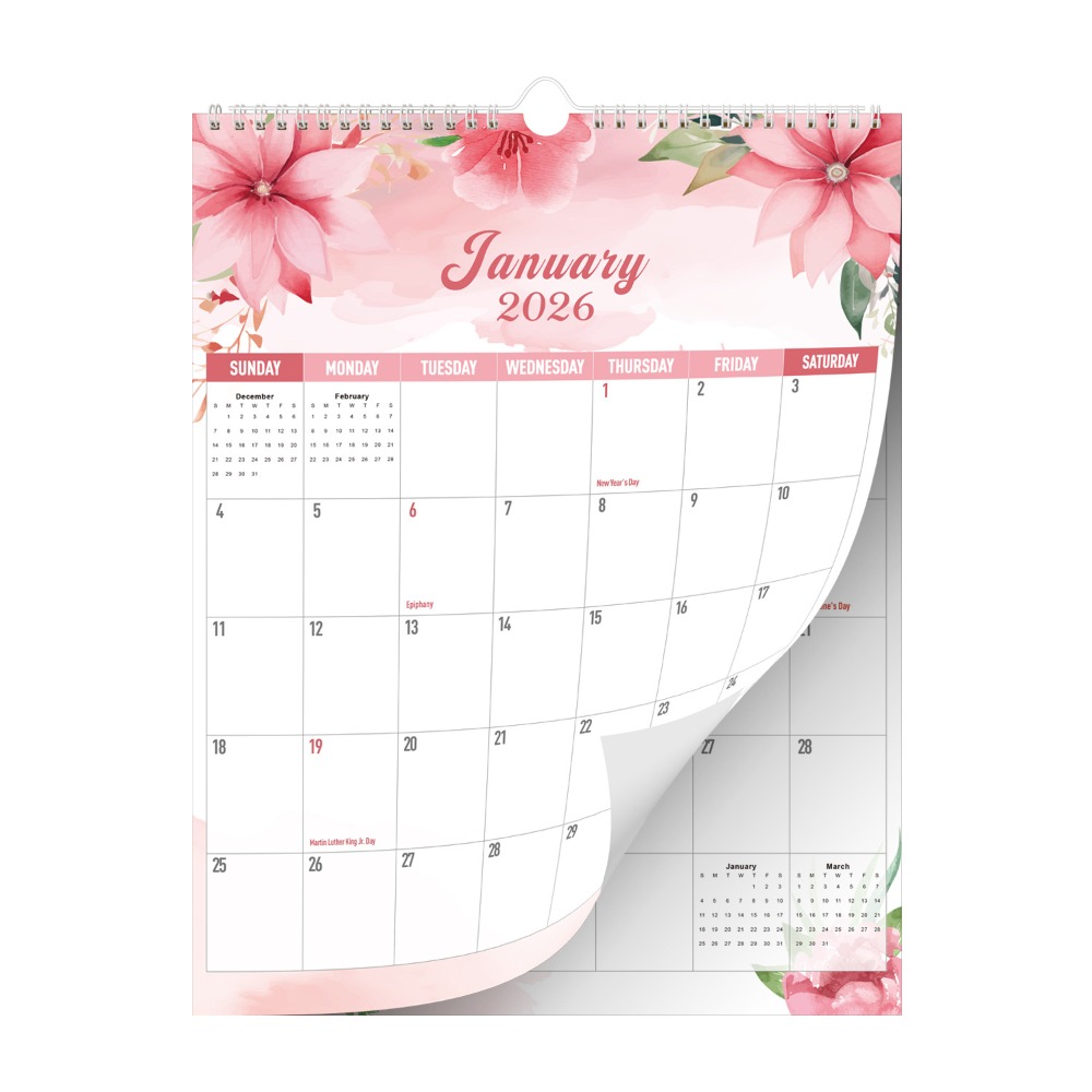 2026 Jan.- 2027 Jun. Wall Cale - Flower Wall Panel reseña y precio