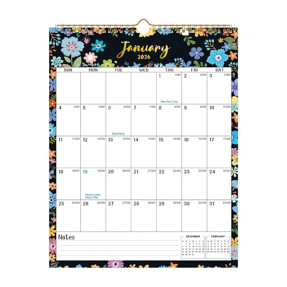 2026 Jan.- 2027 Jun. Wall Cale - Flower Wall Panel reseña y precio