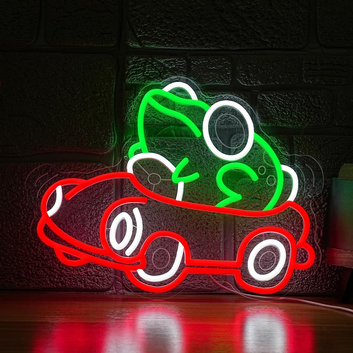 Frog Driving Car Neon Sign Art - Neon Sign Party reseña y precio