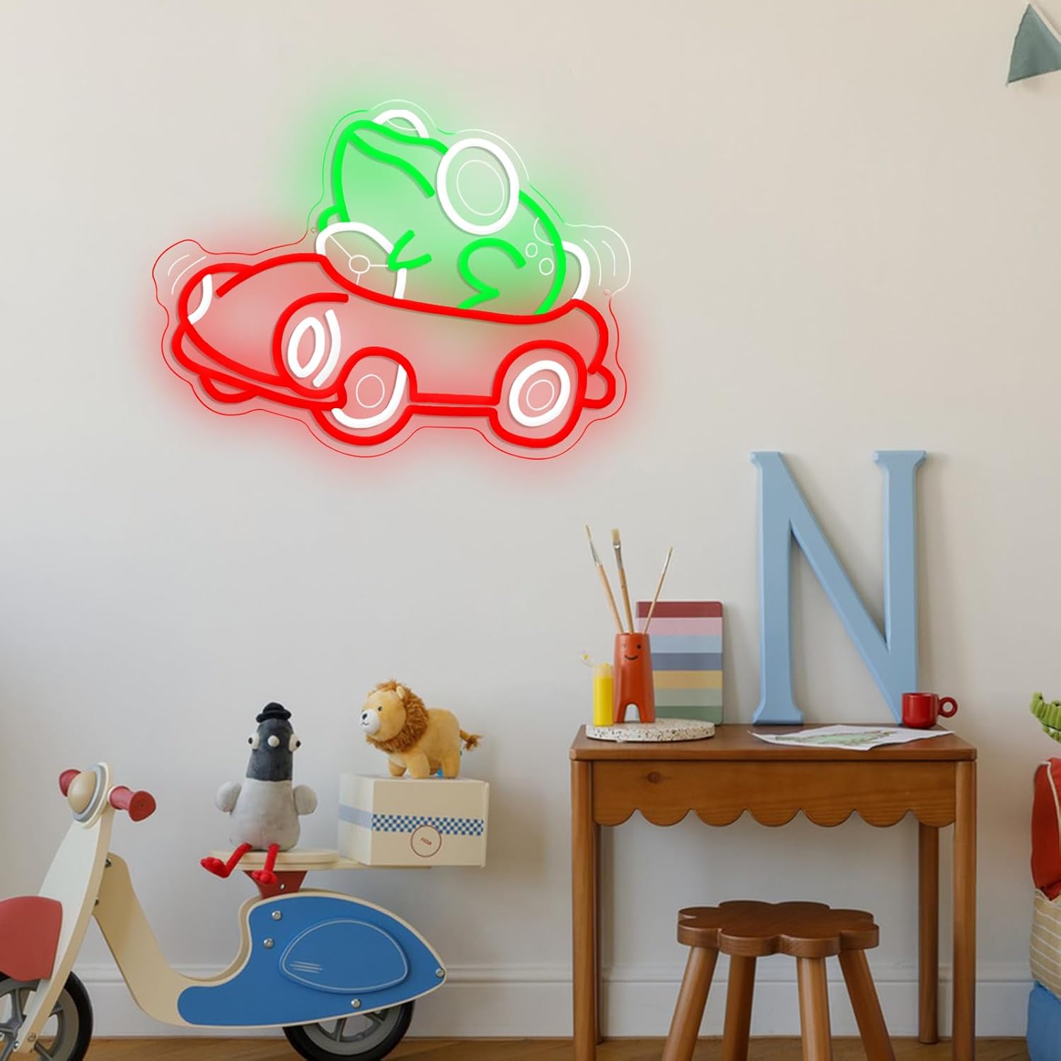 Frog Driving Car Neon Sign Art - Neon Sign Party reseña y precio