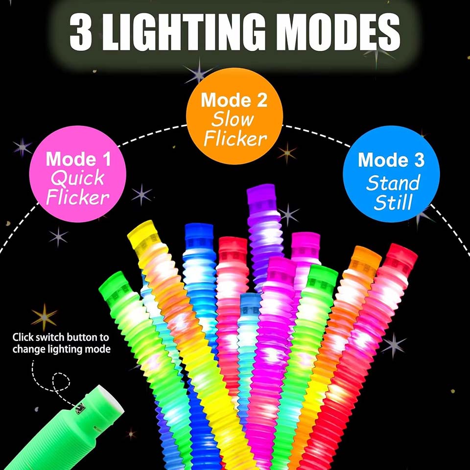 6/12/24pcs LED Flash Pop Tubes - Cotton Candy Cone reseña y precio