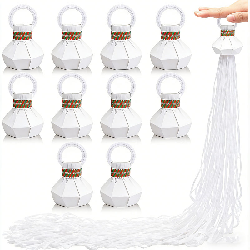 10pcs White Streamers Poppers  - Confetti Cannon Tube reseña y precio