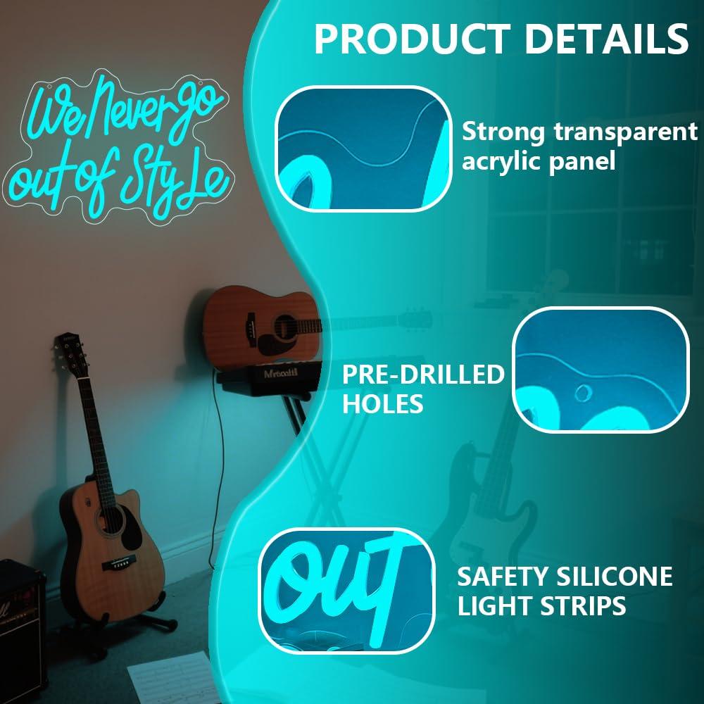 We Never Go Out Of Style Neon  - Neon Sign Party reseña y precio