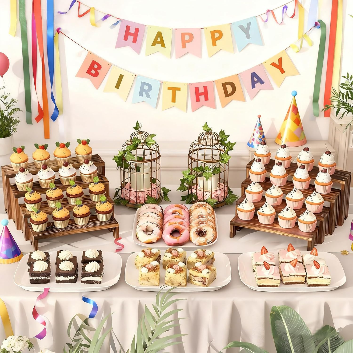 2 Tier Wooden Cupcake Stand Se - Cupcake Stand Tier reseña y precio