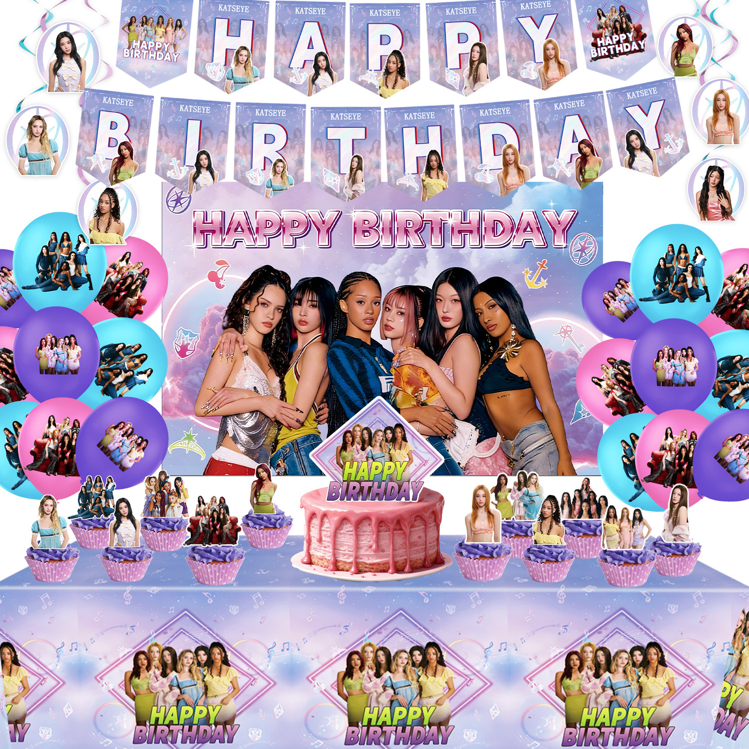 K&Katseye Idol Birthday Party  - Led Balloon Light reseña y precio