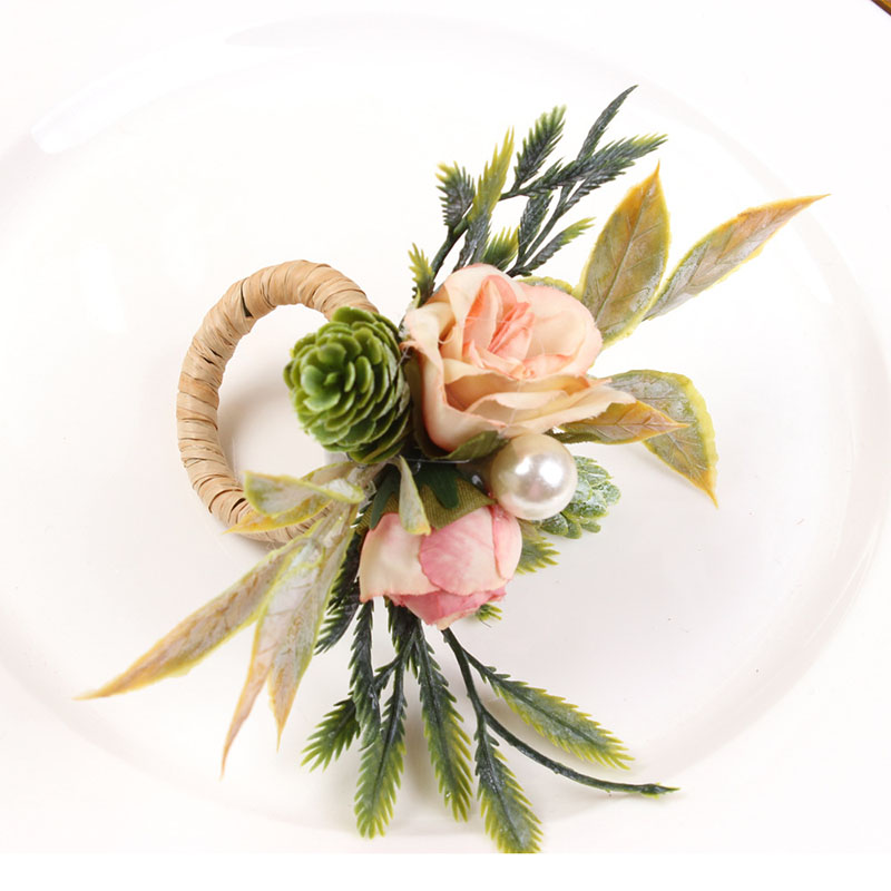 Napkin Rings Holder Rose & Pin - Party Event Supplier reseña y precio