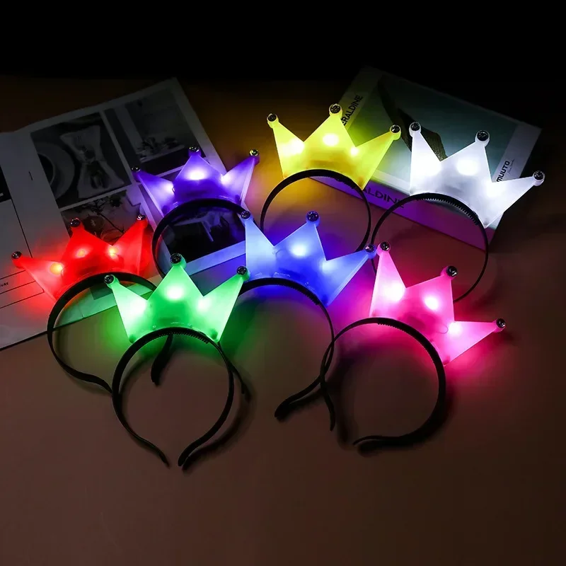 1Pcs Light Up LED Crown Headba - Neon Sign Party reseña y precio