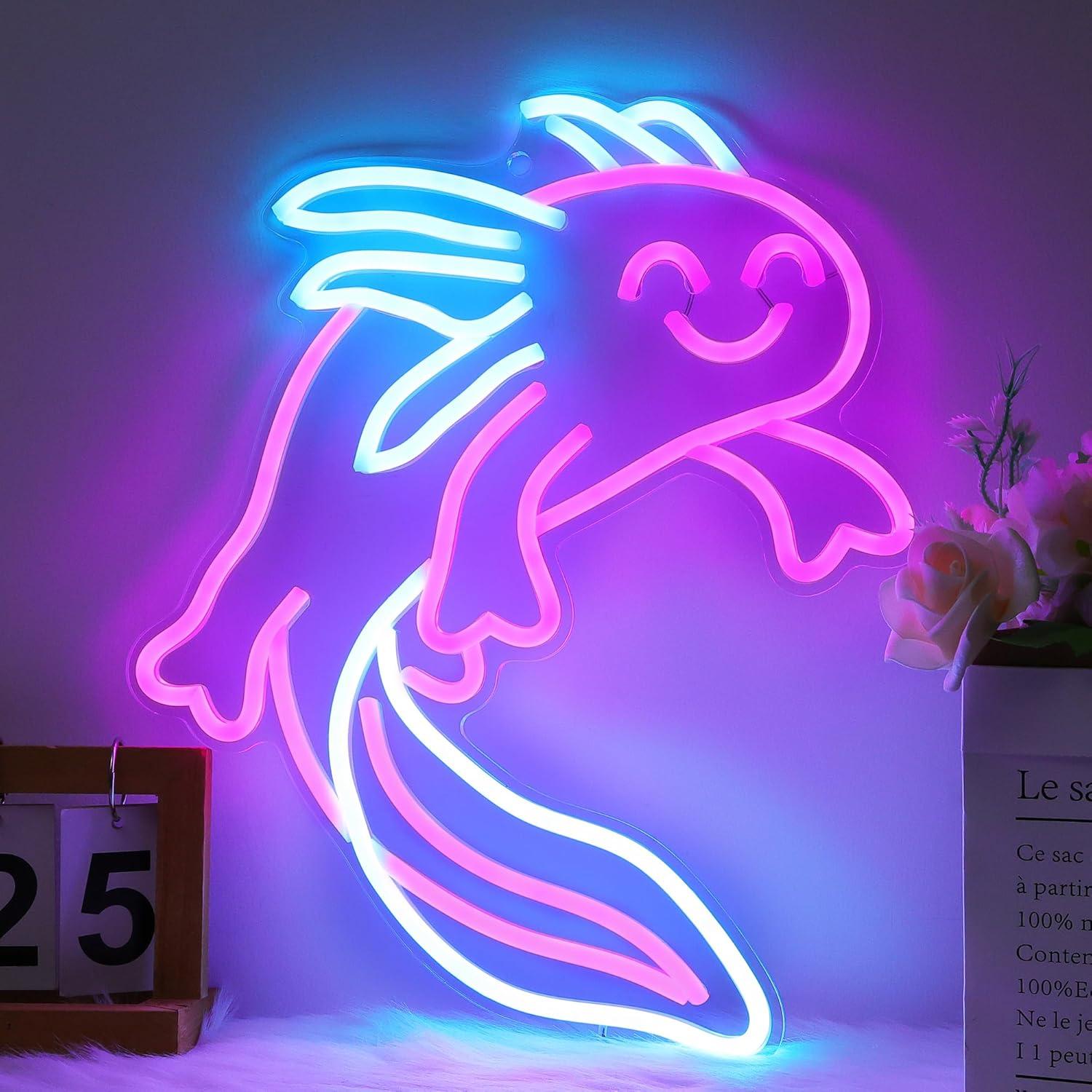 Ammonite Axolotl Neon Sign Cut - Neon Sign Party reseña y precio