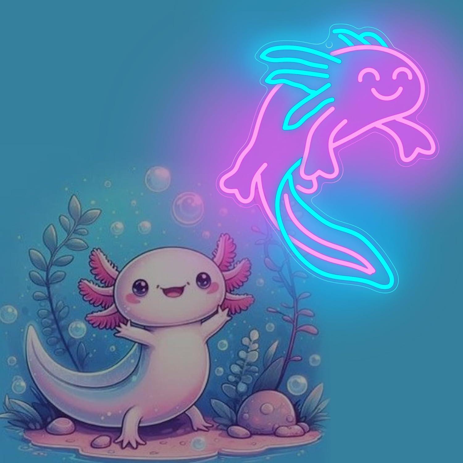 Ammonite Axolotl Neon Sign Cut - Neon Sign Party reseña y precio