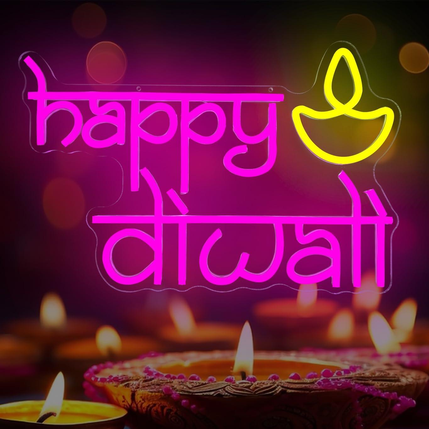 Happy Diwali Neon Sign USB Pow - Neon Sign Party reseña y precio