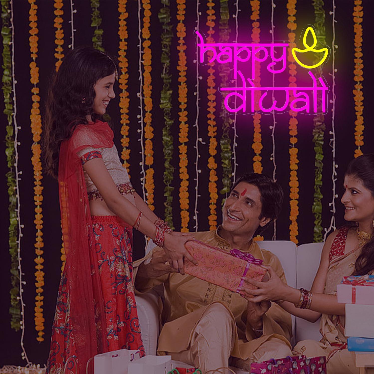 Happy Diwali Neon Sign USB Pow - Neon Sign Party reseña y precio
