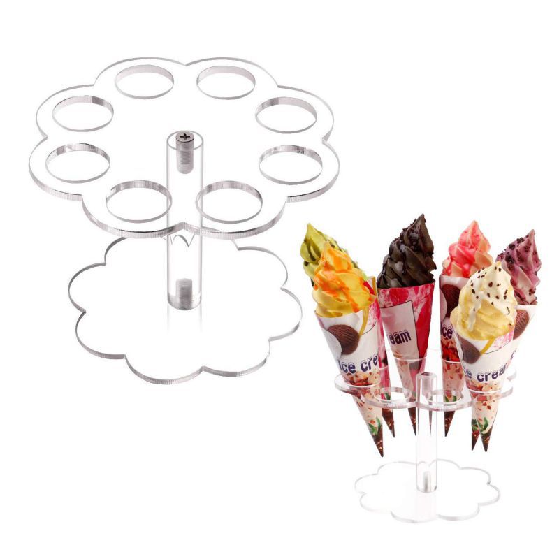 Ice Cream Cone Holder Acrylic  - Cotton Candy Cone reseña y precio
