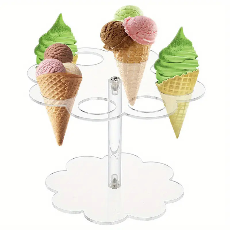 Ice Cream Cone Holder Acrylic  - Cotton Candy Cone reseña y precio