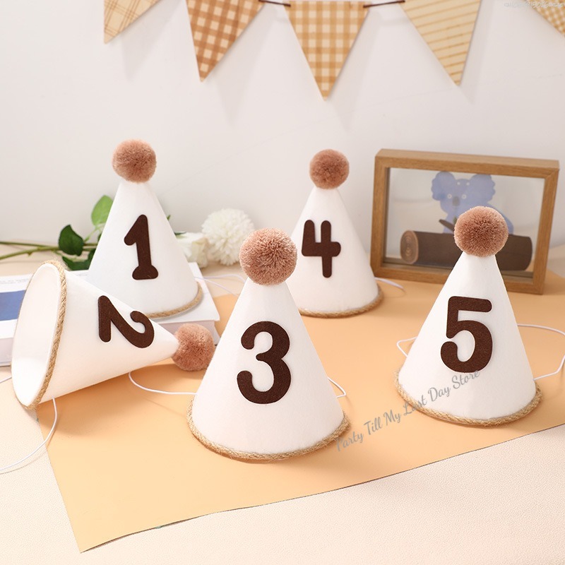 1Pc INS Kids Birthday Hat Non- - Party Hat Cone reseña y precio