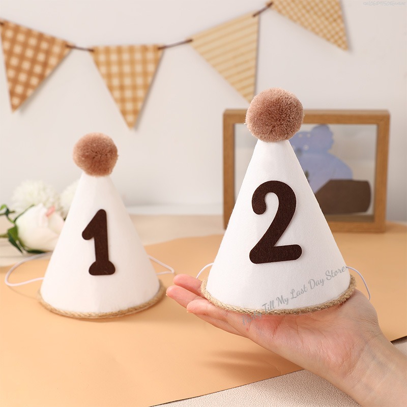 1Pc INS Kids Birthday Hat Non- - Party Hat Cone reseña y precio