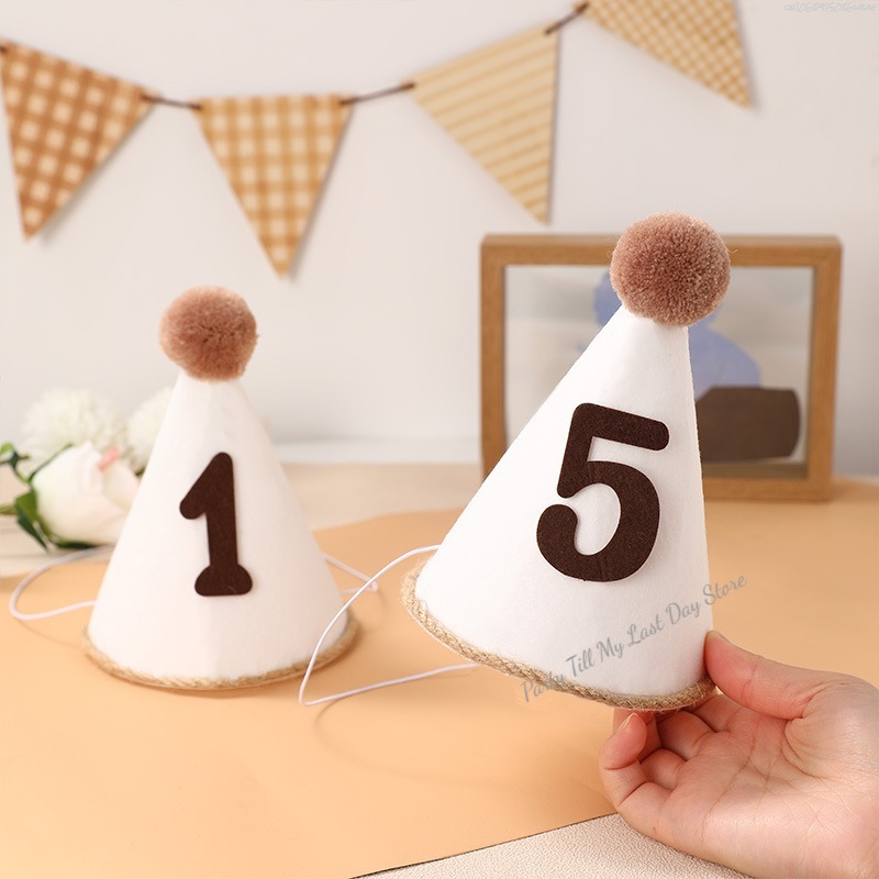 1Pc INS Kids Birthday Hat Non- - Party Hat Cone reseña y precio