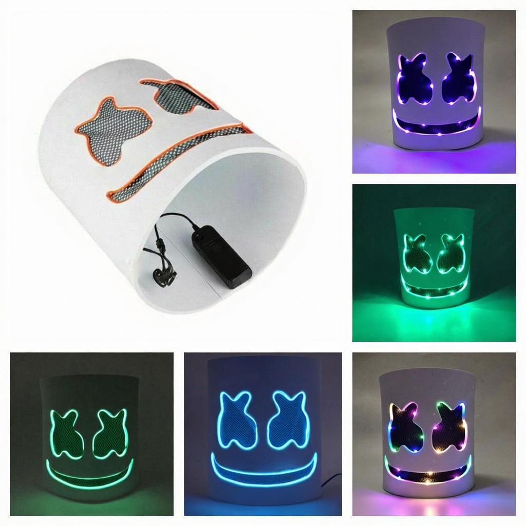 Cold light LED DJ mask lifelik - Event Party Dj reseña y precio