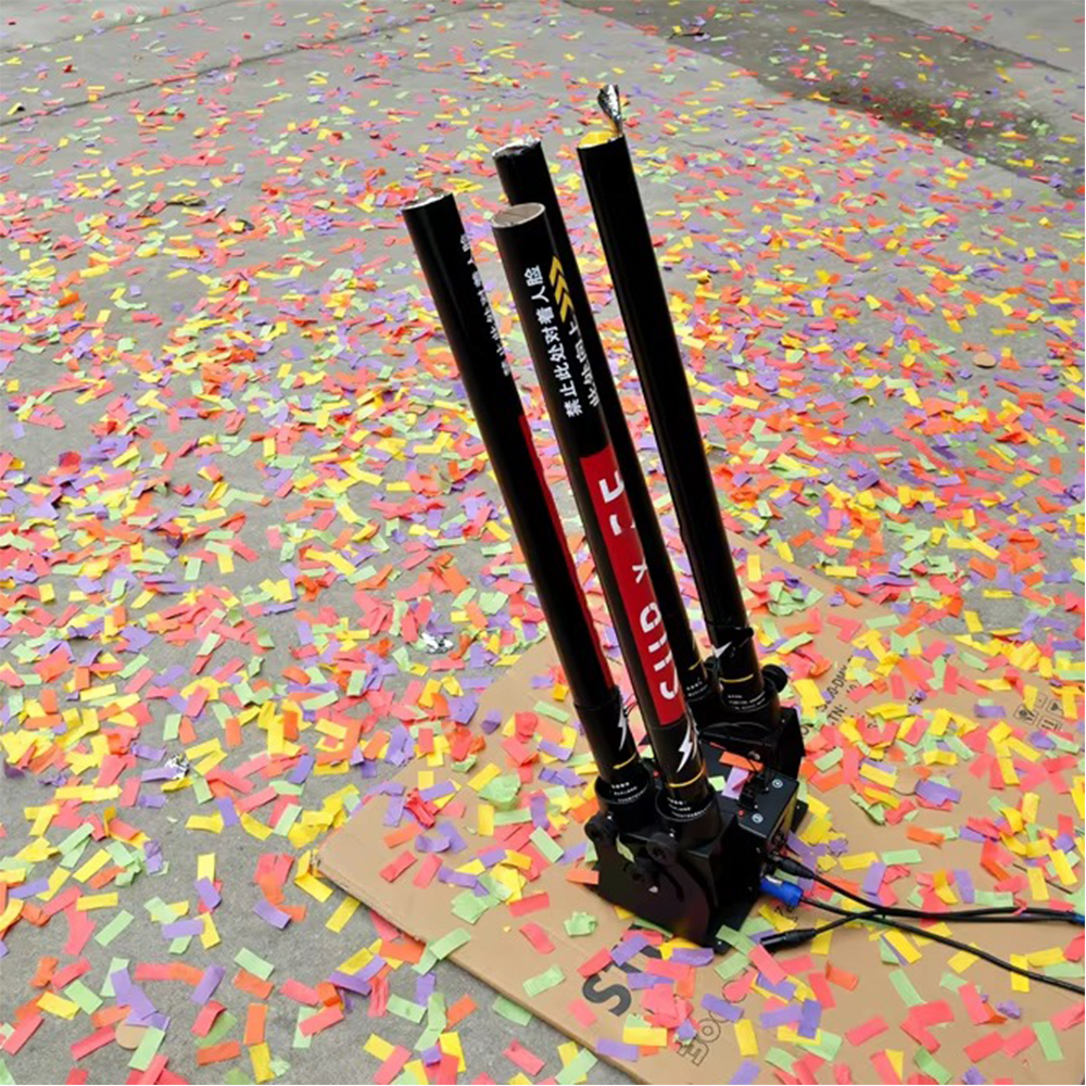4 Heads Electronic Confetti La - Confetti Cannon Tube reseña y precio