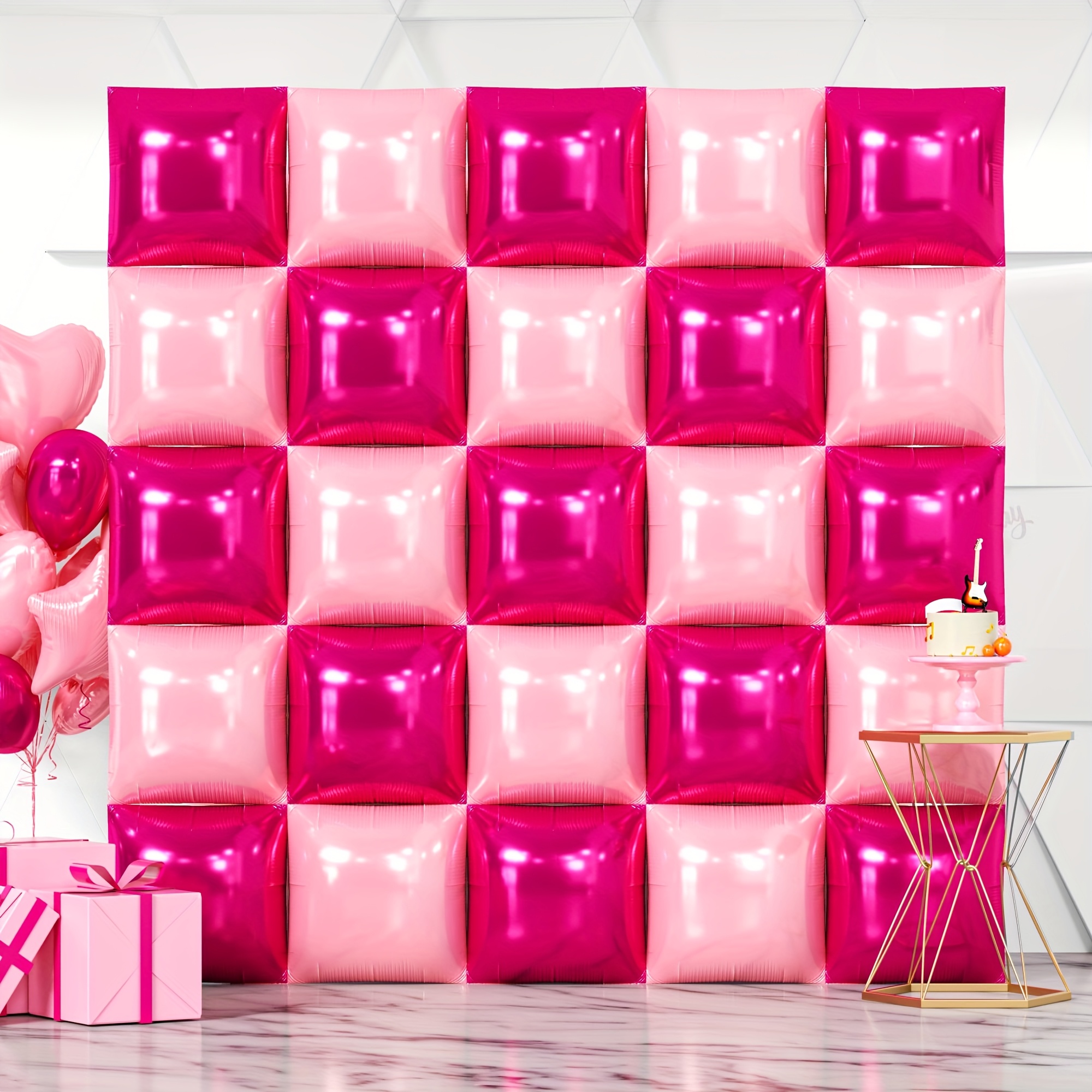 25pcs Magenta Pink Square Foil - Balloon Arch Kit reseña y precio