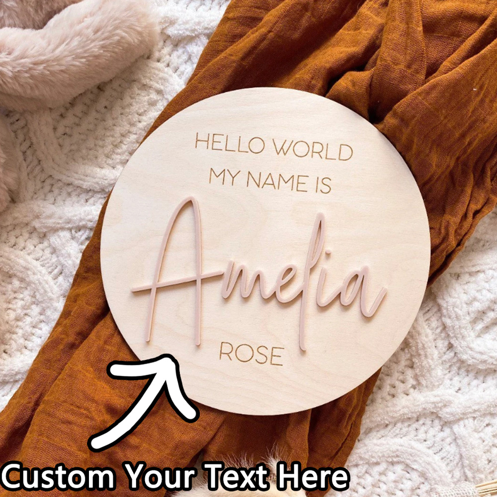 Personalised Wooden Hello Worl - Event Party reseña y precio