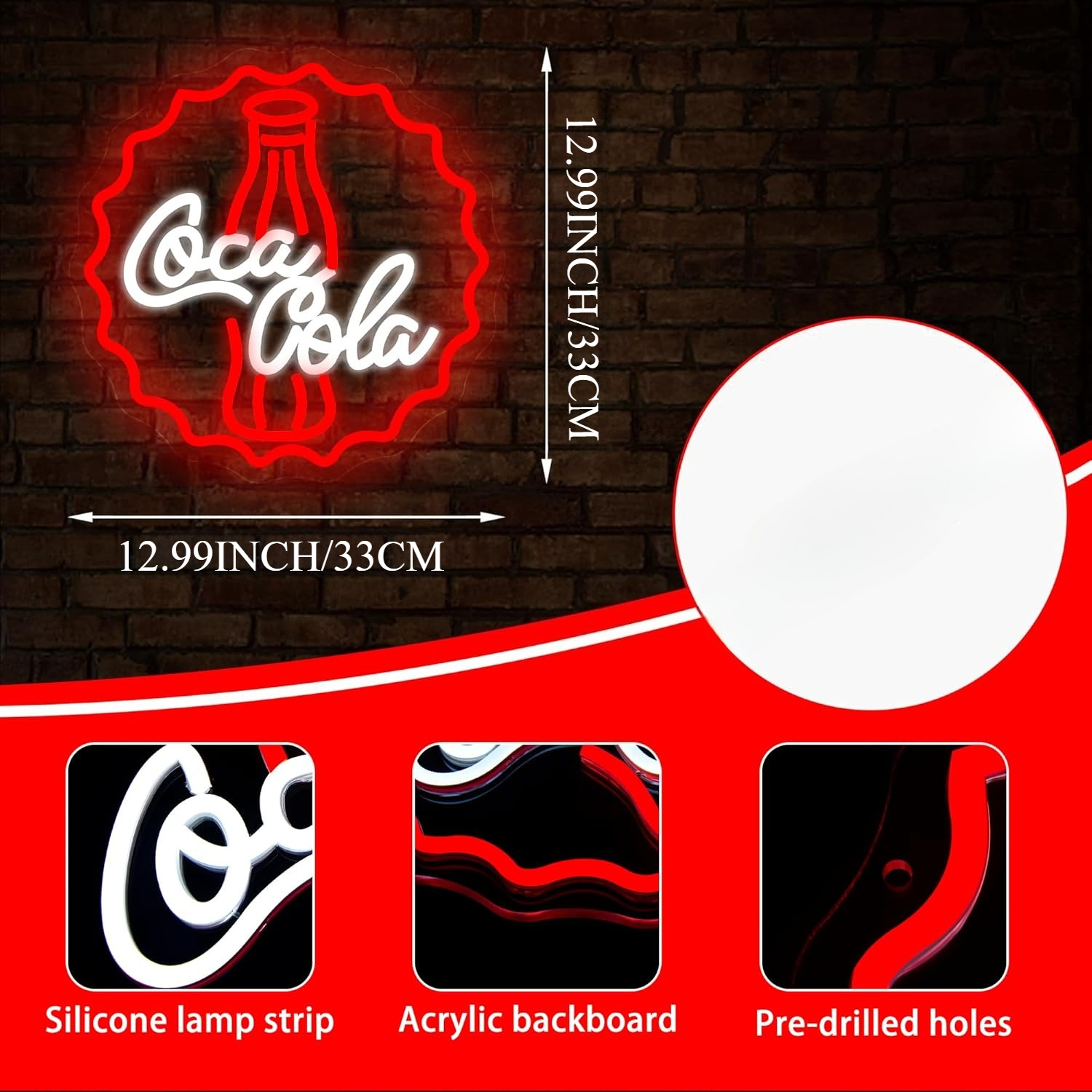 Cola Neon Sign Art Wall Light  - Neon Sign Party reseña y precio