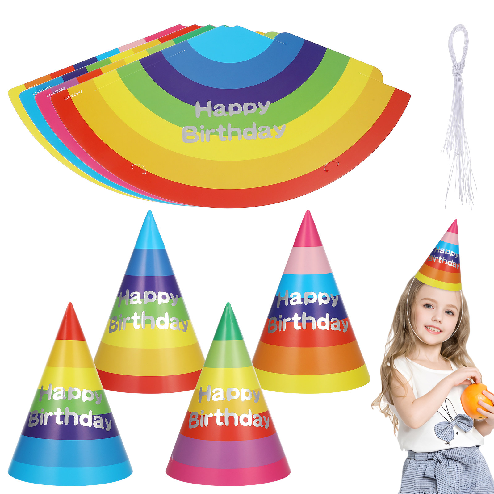 20Pcs Cute Birthday Party Hats - Party Hat Cone reseña y precio