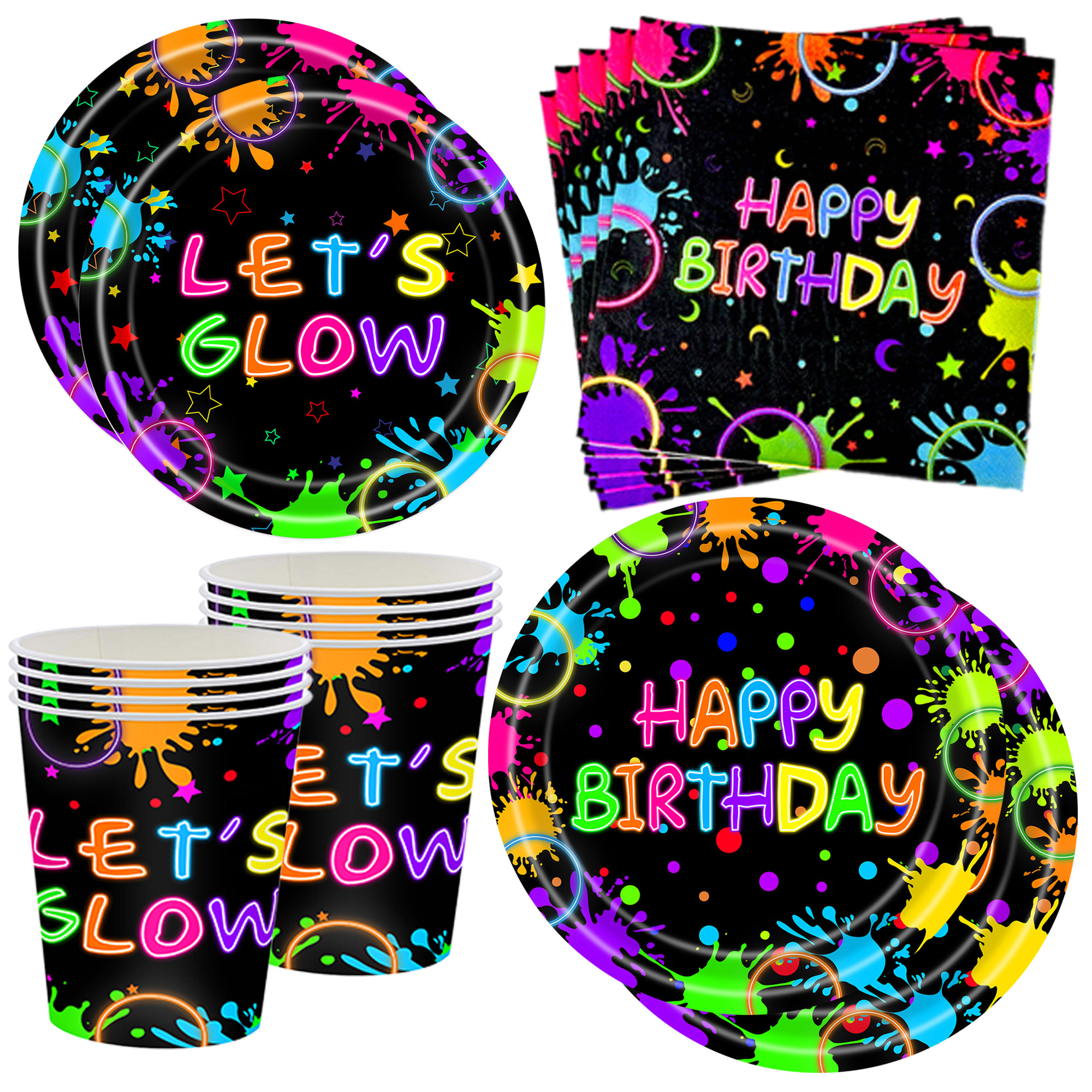 Neon Party Supplies Let Glow P - Let'S Party Event Supply reseña y precio
