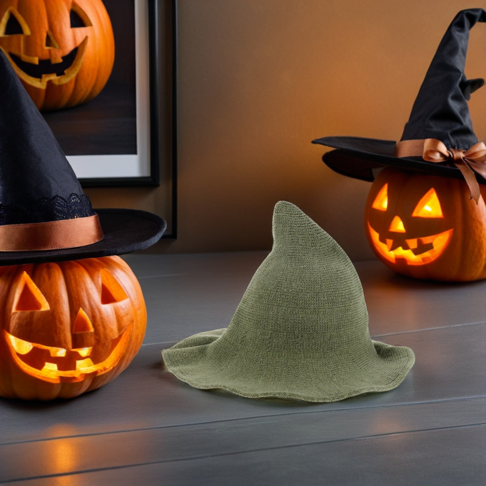 Halloween Witch Hat Wool Blend - Party Hat Cone reseña y precio
