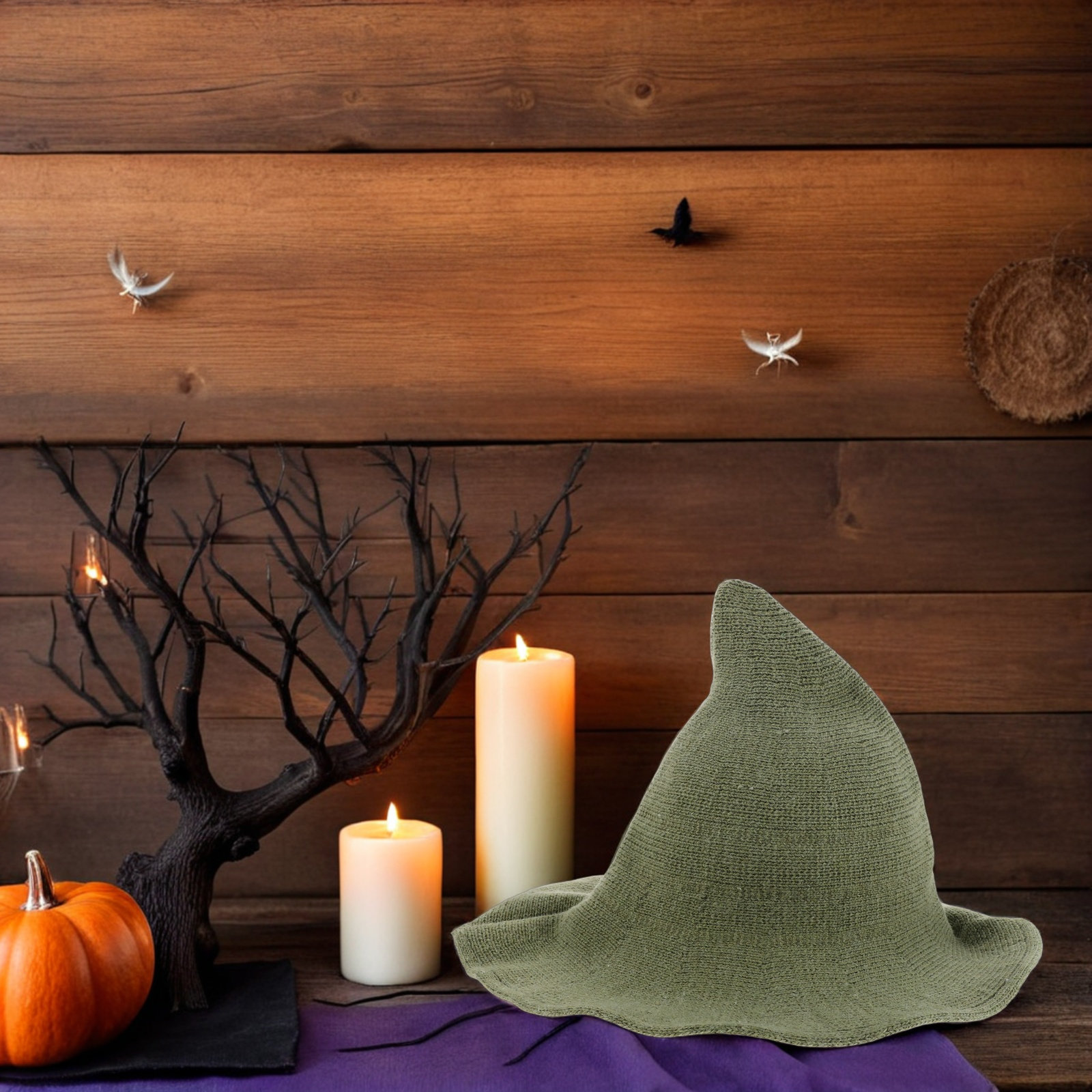 Halloween Witch Hat Wool Blend - Party Hat Cone reseña y precio