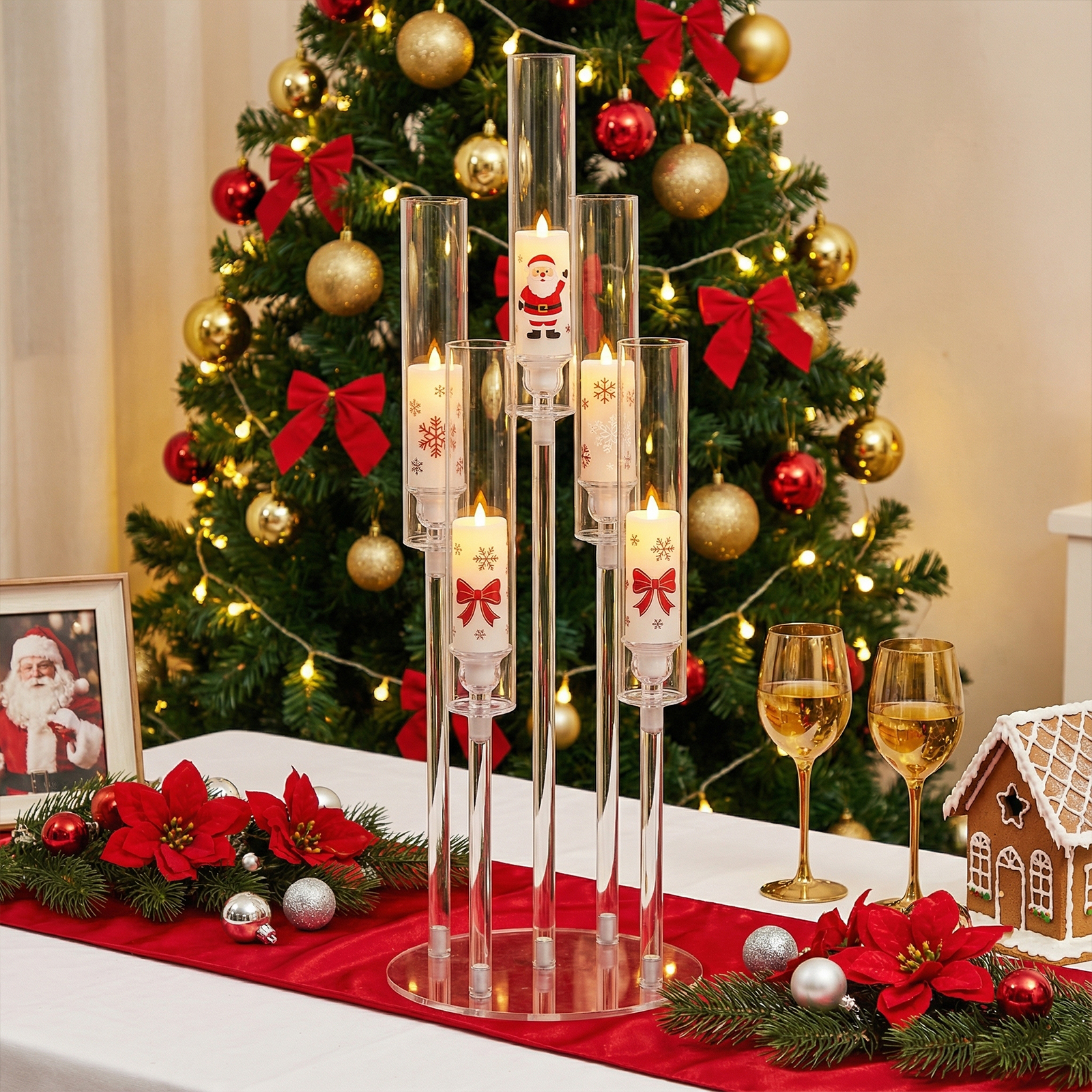 20/10PCS 5 Arm Acrylic Candles - Centerpiece Stick reseña y precio