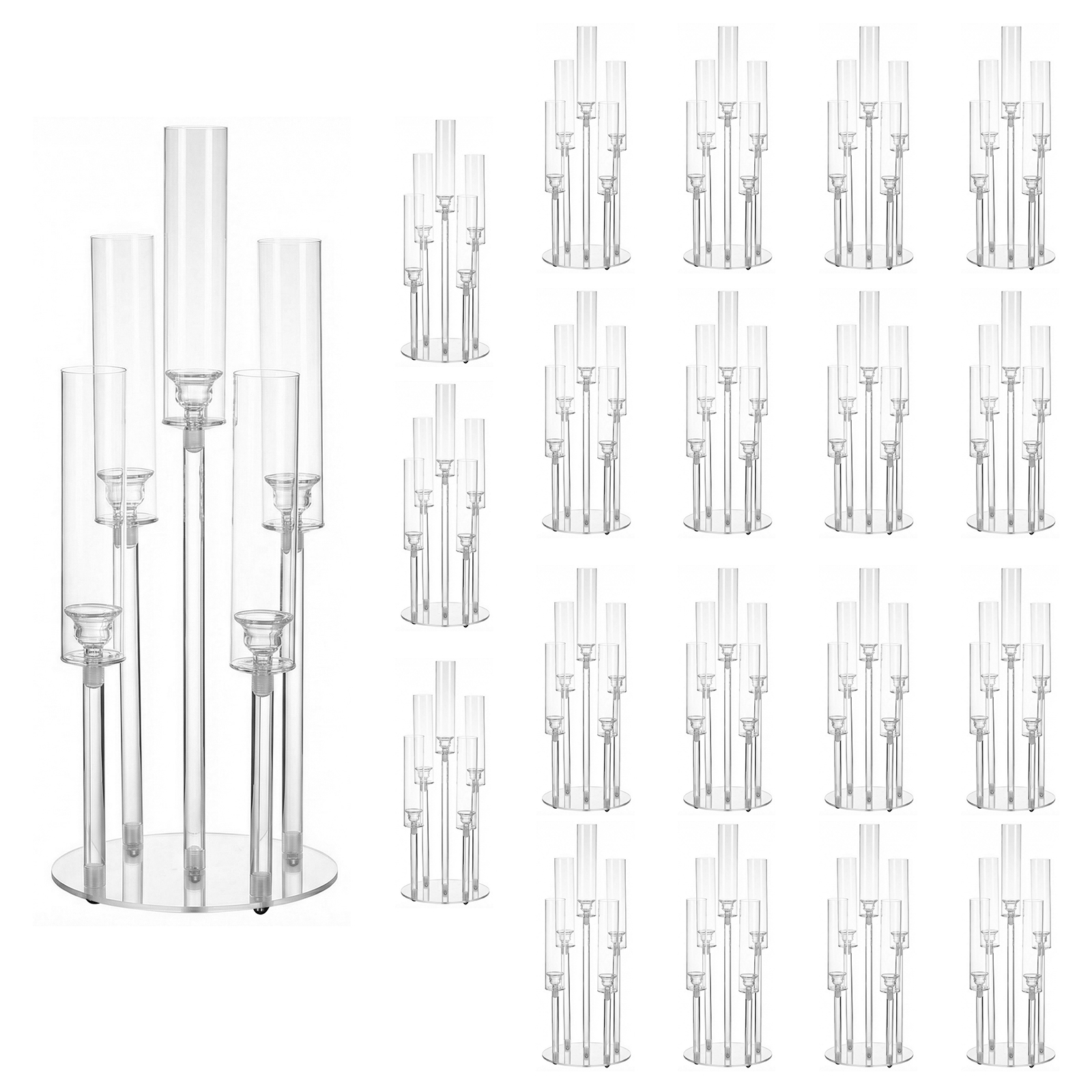 20/10PCS 5 Arm Acrylic Candles - Centerpiece Stick reseña y precio