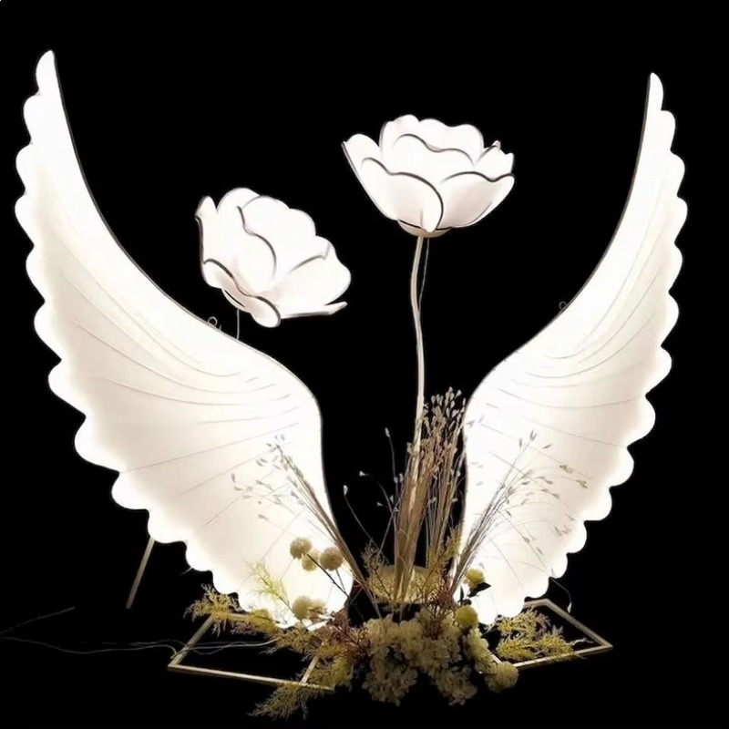 Glowing Angel Wings Light Prop - Event & Party Supply Photos reseña y precio