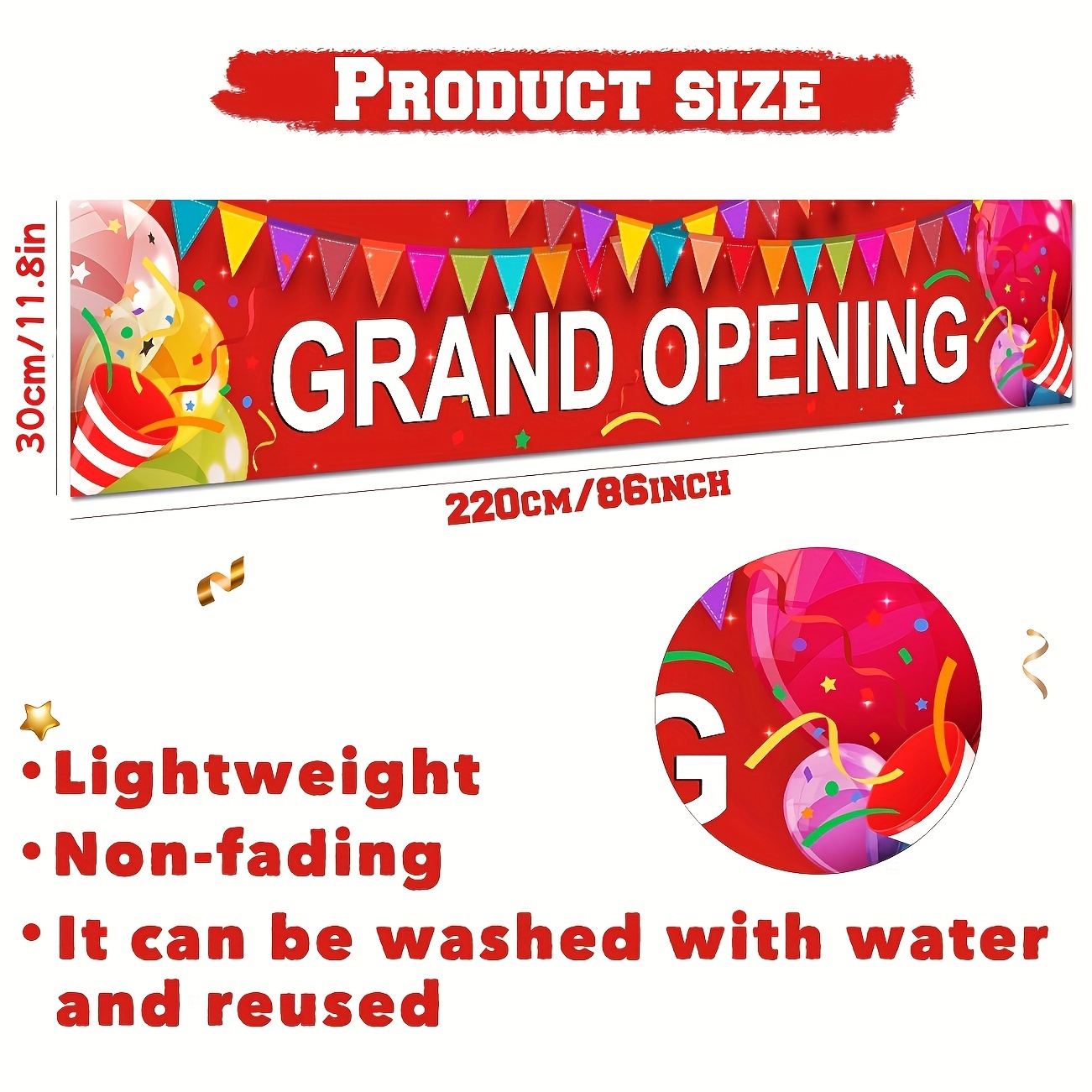 Grand Opening Banner New Store - Party Event Supply Store reseña y precio