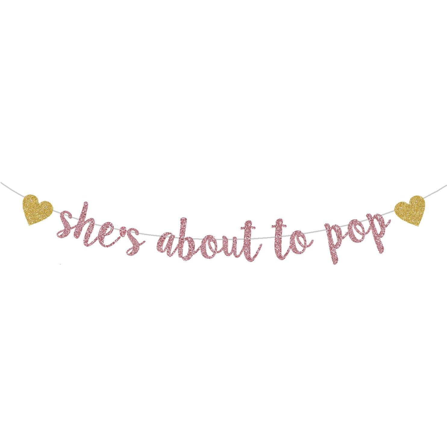She's About to Pop Banner,Rose - Party Banner Gold reseña y precio
