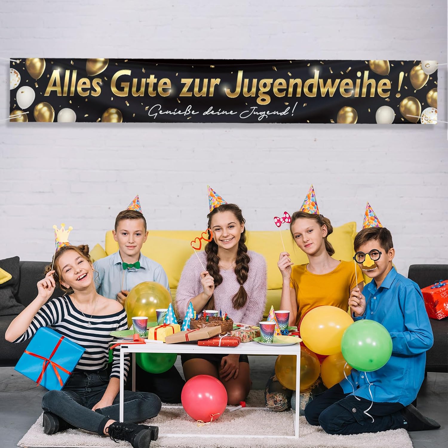 Jugendweihe Deko,Jugendweihe B - Party Banner Gold reseña y precio